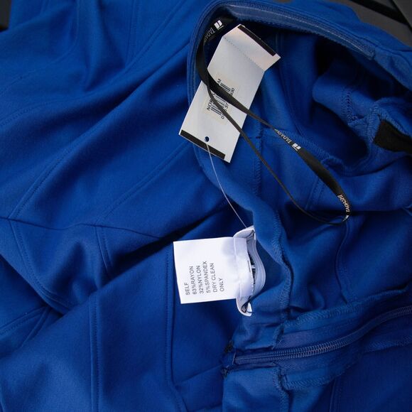 Tadashi Dress XL Sapphire Blue Sheath Off the Shoulder Cocktail Bodycon Occasion - Picture 9 of 11